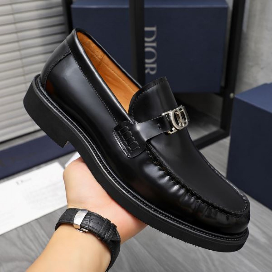 DIOR ディオール 大人っぽいデザイン 2024SS メンズ用 ビジネスシューズ - 画像 (7)