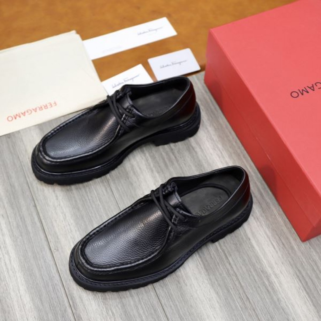 FERRAGAMO サルヴァトーレ フェラガモ 新作大人気 2024SS メンズ用 ビジネスシューズ - 画像 (8)