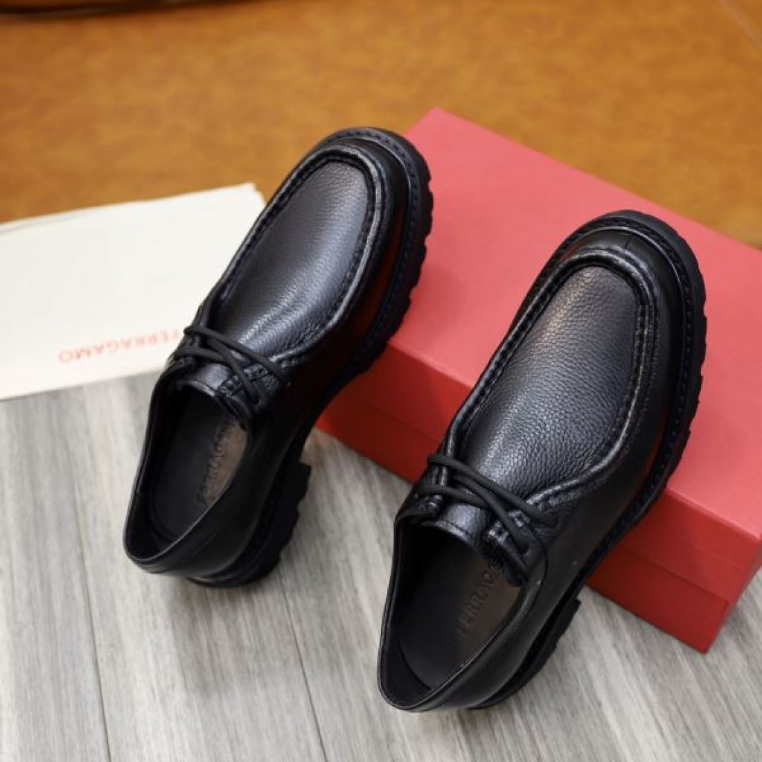 FERRAGAMO サルヴァトーレ フェラガモ 新作大人気 2024SS メンズ用 ビジネスシューズ - 画像 (9)