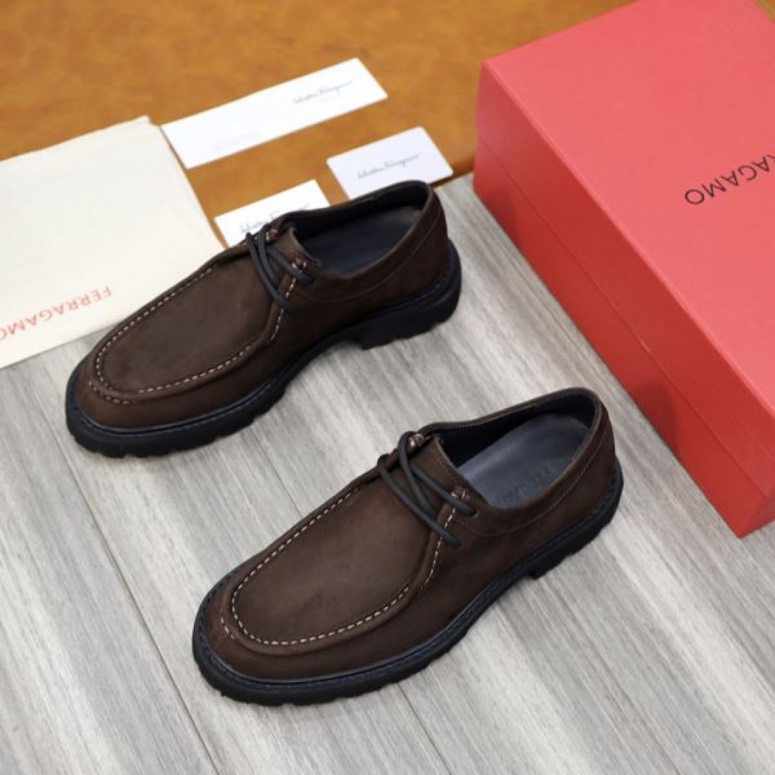 FERRAGAMO サルヴァトーレ フェラガモ 旬デザイン 2024SS メンズ用 ビジネスシューズ - 画像 (7)
