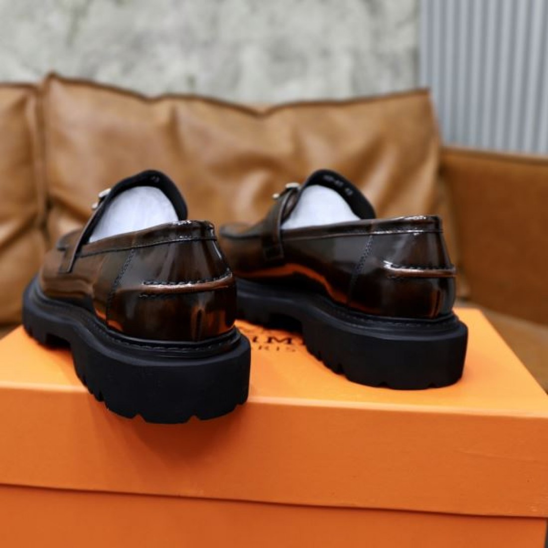 HERMES エルメス 流行に左右されない 2024SS メンズ用 ビジネスシューズ - 画像 (9)