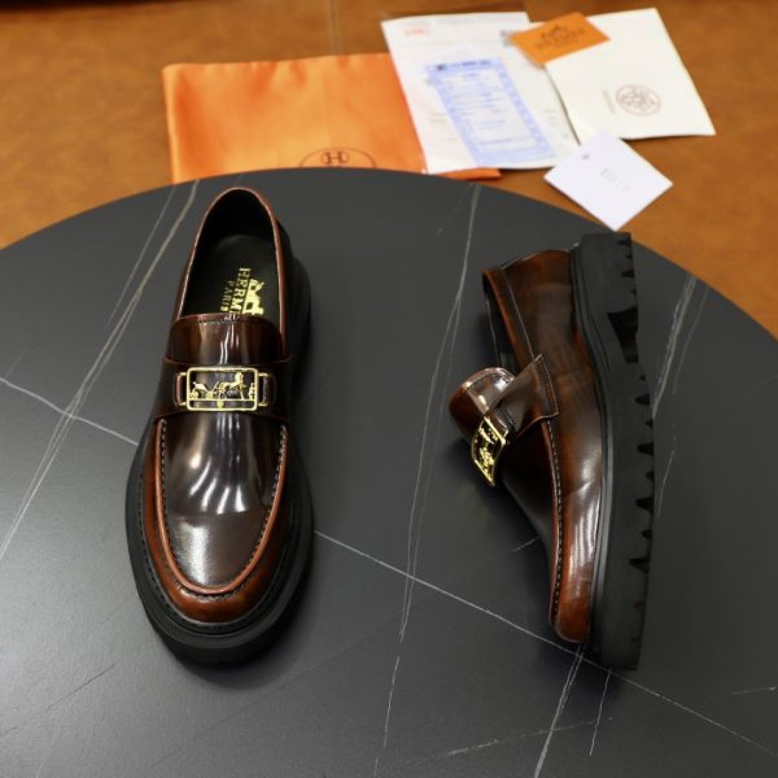 HERMES エルメス 最新人気話題沸騰中 2024SS メンズ用 ビジネスシューズ - 画像 (7)