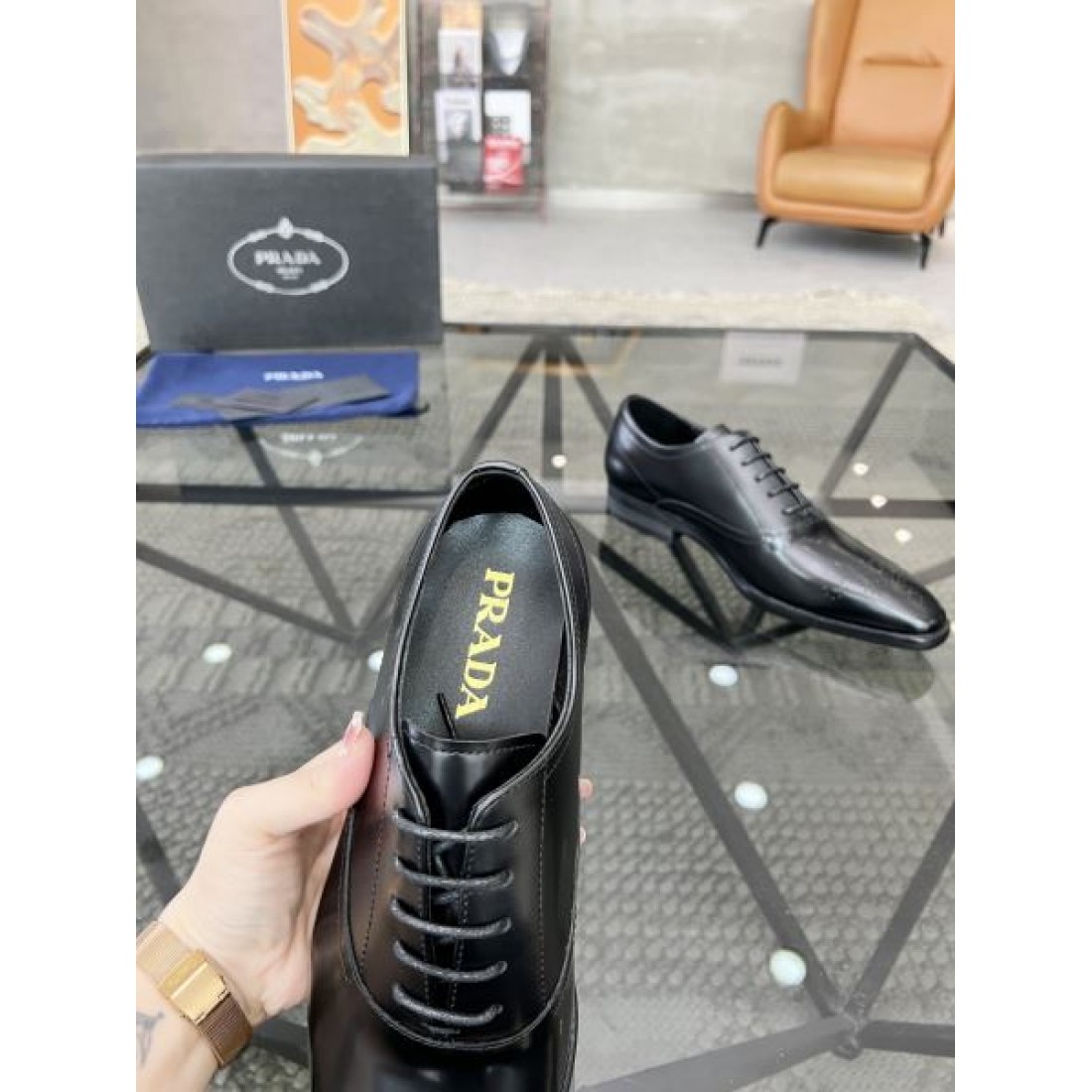 2024FW メンズ用 ビジネスシューズ PRADA プラダ 今年の秋冬先行販売新作 - 画像 (8)