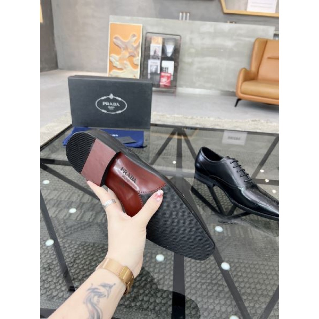 2024FW メンズ用 ビジネスシューズ PRADA プラダ 今年の秋冬先行販売新作 - 画像 (10)